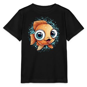 Petit poisson sucré - T-shirt bio MINI CREATOR Stanley/Stella Enfant - noir - Devant - Mikhail (115cm)
