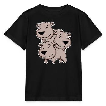 Brown Bear Motif Bear - Stanley/Stella MINI CREATOR Kids’ T-Shirt - black - Front - Mikhail (115cm)