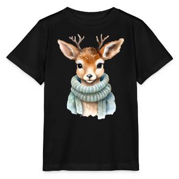 Fauve en manteau d’hiver - T-shirt bio MINI CREATOR Stanley/Stella Enfant - noir - Devant - Mikhail (115cm)