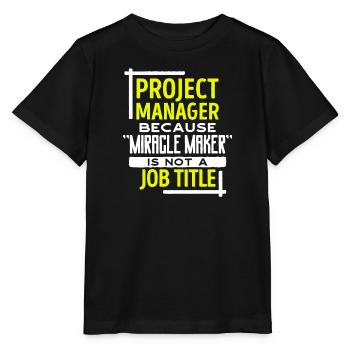 Projektmanager Statement Job Manager Karriere - Stanley/Stella Kinder T-Shirt MINI CREATOR  - Schwarz - Vorne - Mikhail (115cm)
