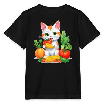 Chat Bio - T-shirt bio MINI CREATOR Stanley/Stella Enfant - noir - Devant - Mikhail (115cm)