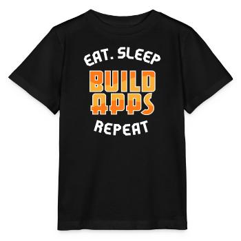 Déclaration du développeur d’applications d’emploi Profession Réussite professionnelle - T-shirt bio MINI CREATOR Stanley/Stella Enfant - noir - Devant - Mikhail (115cm)