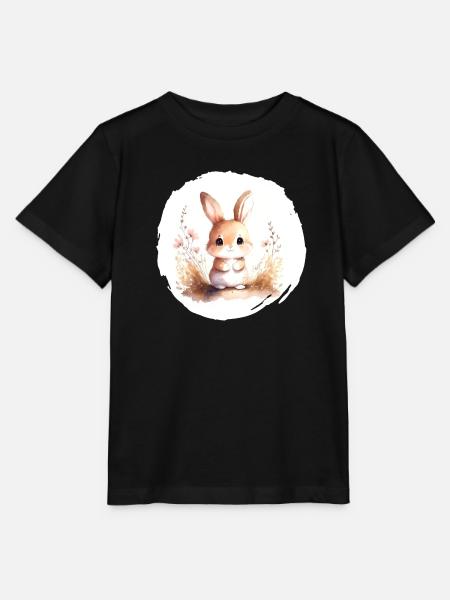 Hase Aquarell - Stanley/Stella Kinder T-Shirt MINI CREATOR  - Schwarz