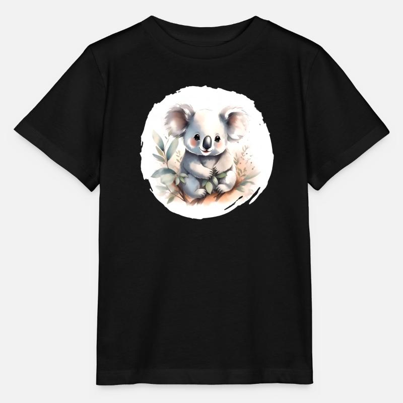 Aquarelle de Koala - T-shirt bio MINI CREATOR Stanley/Stella Enfant - noir