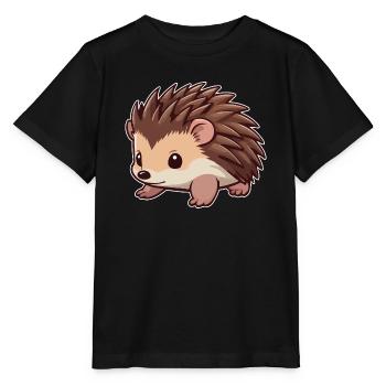 Niedlicher Igel Tier - Stanley/Stella Kinder T-Shirt MINI CREATOR  - Schwarz - Vorne - Mikhail (115cm)