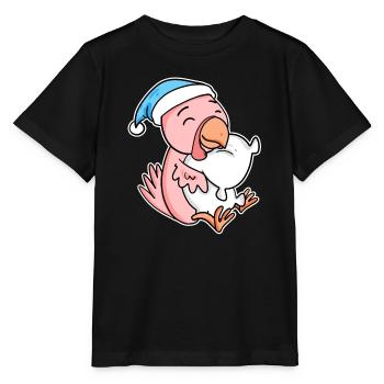 chicken with pillow and sleepy cap - Stanley/Stella MINI CREATOR Kids’ T-Shirt - black - Front - Mikhail (115cm)
