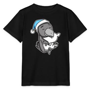 Corbeau avec oreiller et bonnet somnolent - T-shirt bio MINI CREATOR Stanley/Stella Enfant - noir - Devant - Mikhail (115cm)