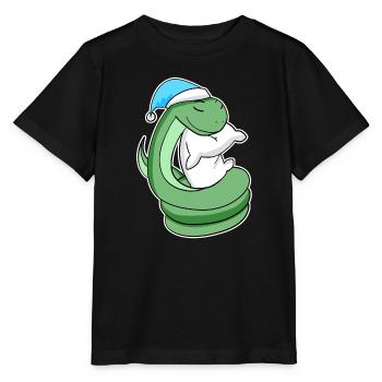 Serpent avec oreiller et bonnet somnolent - T-shirt bio MINI CREATOR Stanley/Stella Enfant - noir - Devant - Mikhail (115cm)