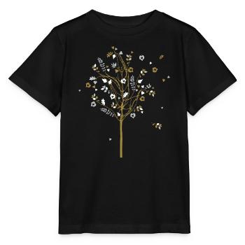 Moderne feine Baumgrafik - Stanley/Stella Kinder T-Shirt MINI CREATOR  - Schwarz - Vorne - Mikhail (115cm)