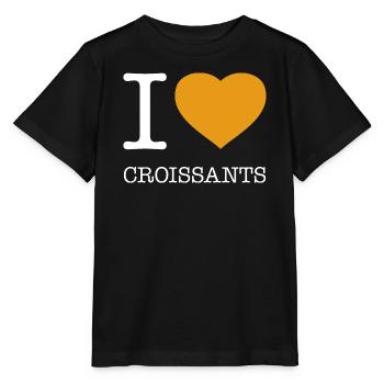 J’ADORE LES CROISSANTS - T-shirt bio MINI CREATOR Stanley/Stella Enfant - noir - Devant - Mikhail (115cm)