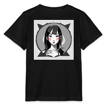 Fille Manga Rougissante - T-shirt bio MINI CREATOR Stanley/Stella Enfant - noir - Devant - Mikhail (115cm)