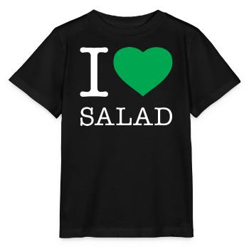 J’ADORE LA SALADE - T-shirt bio MINI CREATOR Stanley/Stella Enfant - noir - Devant - Mikhail (115cm)