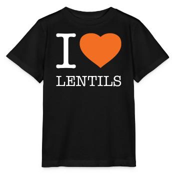 J’AIME LES LENTILLES Linsen - T-shirt bio MINI CREATOR Stanley/Stella Enfant - noir - Devant - Mikhail (115cm)