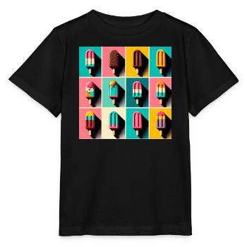 Ice on the Style Popsicle Pop Art III - Stanley/Stella MINI CREATOR Kids’ T-Shirt - black - Front - Mikhail (115cm)