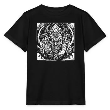Démon démoniaque sur Pagan Tribal - T-shirt bio MINI CREATOR Stanley/Stella Enfant - noir - Devant - Mikhail (115cm)
