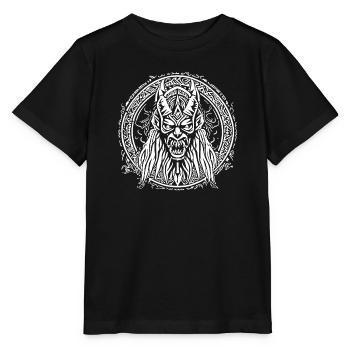 Mystischer Tribal Dämon in Kreis - Stanley/Stella Kinder T-Shirt MINI CREATOR  - Schwarz - Vorne - Mikhail (115cm)