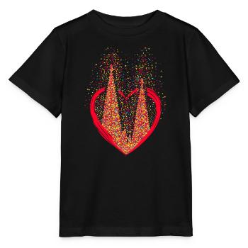 Kölner Dom Konfetti Im Herzen Karneval Herz Köln - Stanley/Stella Kinder T-Shirt MINI CREATOR  - Schwarz - Vorne - Mikhail (115cm)