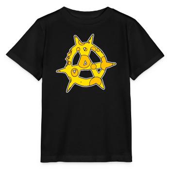 Symbole de l’anarchie en fromage - T-shirt bio MINI CREATOR Stanley/Stella Enfant - noir - Devant - Mikhail (115cm)