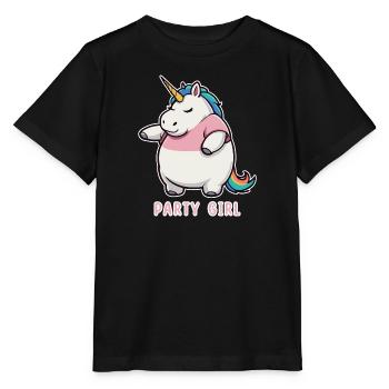 Unicorn Party Girl - Stanley/Stella MINI CREATOR Kids’ T-Shirt - black - Front - Mikhail (115cm)