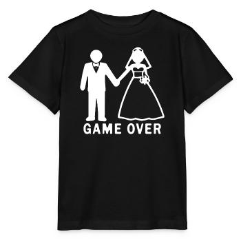 Jeu de mariée et le marié sur le mariage des jeunes mariés - T-shirt bio MINI CREATOR Stanley/Stella Enfant - noir - Devant - Mikhail (115cm)