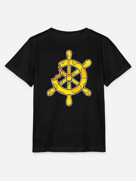 Steuerrad Kapitän Käse - Stanley/Stella Kinder T-Shirt MINI CREATOR  - Schwarz