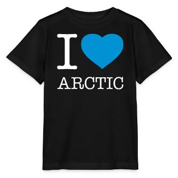 I LOVE ARCTIC - Stanley/Stella MINI CREATOR Kids’ T-Shirt - black - Front - Mikhail (115cm)