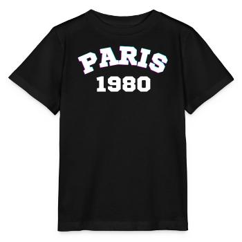 Paris 1980 Design - Stanley/Stella Kinder T-Shirt MINI CREATOR  - Schwarz - Vorne - Mikhail (115cm)