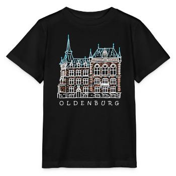 Oldenbourg, Vieille ville, Allemagne Dessin - T-shirt bio MINI CREATOR Stanley/Stella Enfant - noir - Devant - Mikhail (115cm)