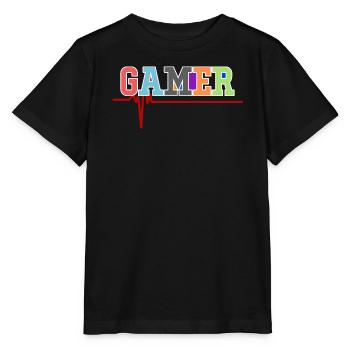 Gamer Gamer Herzschlag - Stanley/Stella Kinder T-Shirt MINI CREATOR  - Schwarz - Vorne - Mikhail (115cm)