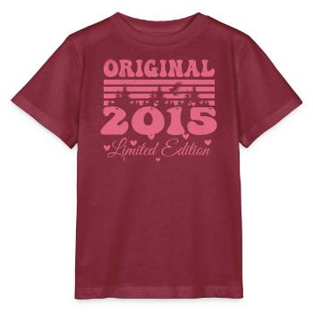 Geschenk zum 9-jährigen Jubiläum von Frauen 2015 | Jahrgang 2015 - Stanley/Stella Kinder T-Shirt MINI CREATOR  - Burgunderrot - Vorne - Kain (125cm)