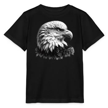 Weißkopfseeadler - Stanley/Stella Kinder T-Shirt MINI CREATOR  - Schwarz - Vorne - Mikhail (115cm)