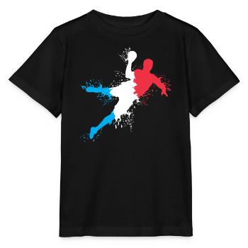 Handball Team Frankreich Handballer Explosion EM - Stanley/Stella Kinder T-Shirt MINI CREATOR  - Schwarz - Vorne - Mikhail (115cm)