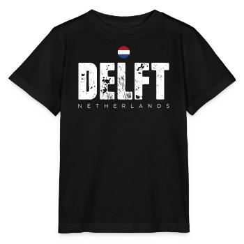 Delft Distressed Wordmark - Stanley/Stella MINI CREATOR Kids’ T-Shirt - black - Front - Mikhail (115cm)