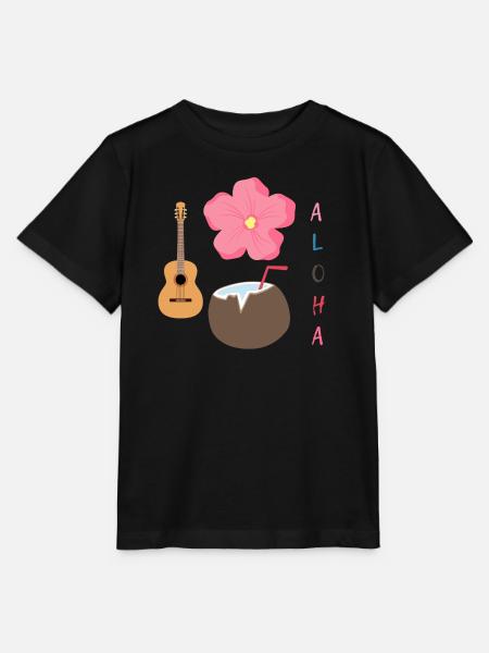 Hawaiian Harmony Designe - Stanley/Stella Kinder T-Shirt MINI CREATOR  - Schwarz