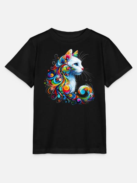 Katze - Stanley/Stella Kinder T-Shirt MINI CREATOR  - Schwarz