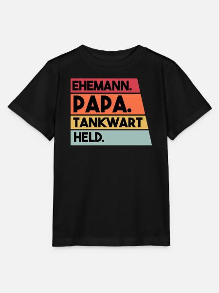 Ehemann Papa Tankwart Held - Stanley/Stella Kinder T-Shirt MINI CREATOR - Schwarz