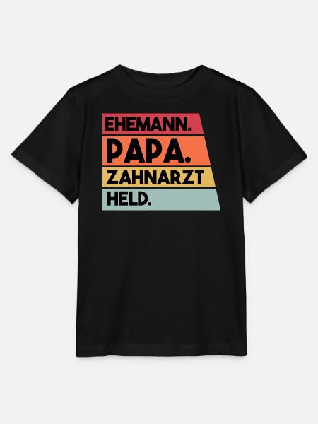 Ehemann Papa Beruf Zahnarzt Held - Stanley/Stella Kinder T-Shirt MINI CREATOR - Schwarz