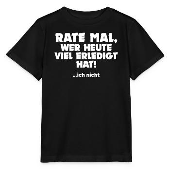 Ist Mir Egal Statement Chill Haltung - Stanley/Stella Kinder T-Shirt MINI CREATOR  - Schwarz - Vorne - Mikhail (115cm)