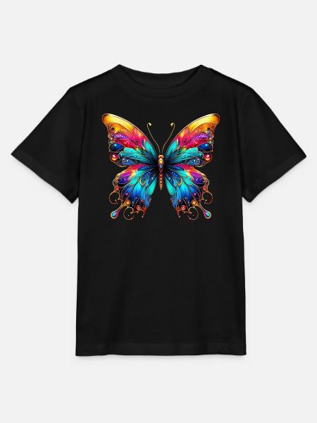 Schmetterling - Stanley/Stella Kinder T-Shirt MINI CREATOR - Schwarz