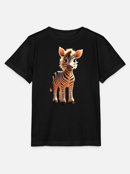 Zebra Afrika Ich Liebe Süße Zebras Wildnis Zebra - Stanley/Stella Kinder T-Shirt MINI CREATOR  - Schwarz