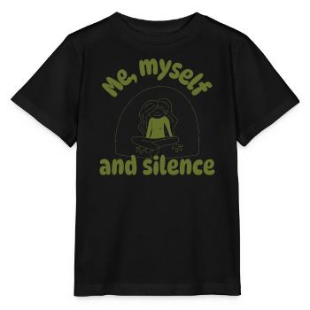 Me, myself and silence - Stanley/Stella Kinder T-Shirt MINI CREATOR  - Schwarz - Vorne - Mikhail (115cm)