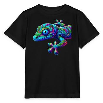 Gecko - Stanley/Stella Kinder T-Shirt MINI CREATOR  - Schwarz - Vorne - Mikhail (115cm)