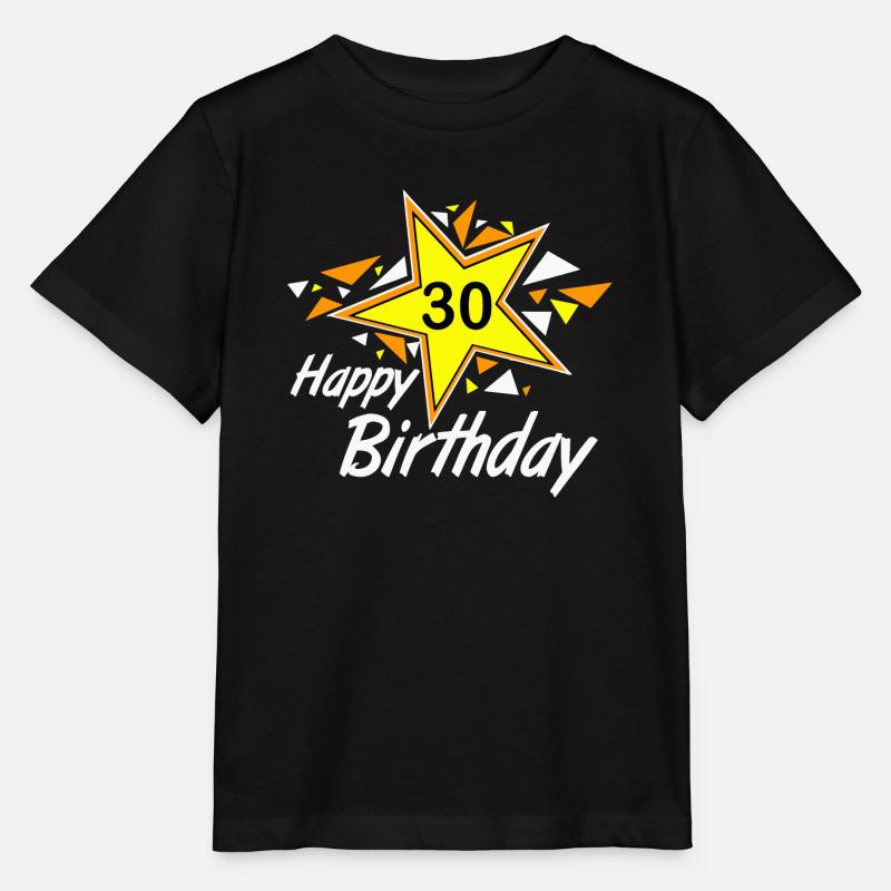 30.Anniversaire , Joyeux anniversaire 30 (25) - T-shirt bio MINI CREATOR Stanley/Stella Enfant - noir