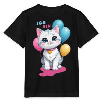 I am four years old ! - Stanley/Stella MINI CREATOR Kids’ T-Shirt - black - Front - Mikhail (115cm)