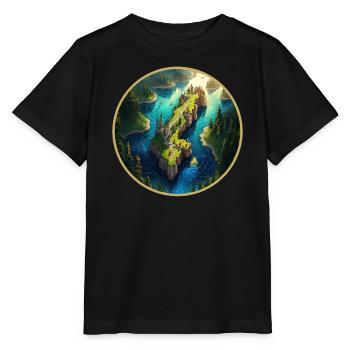 Fantasy Sweden map - Stanley/Stella MINI CREATOR Kids’ T-Shirt - black - Front - Mikhail (115cm)