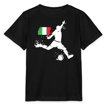 Équipe d’Italie de football Joueur Blast - T-shirt bio MINI CREATOR Stanley/Stella Enfant - noir - Devant - Mikhail (115cm)