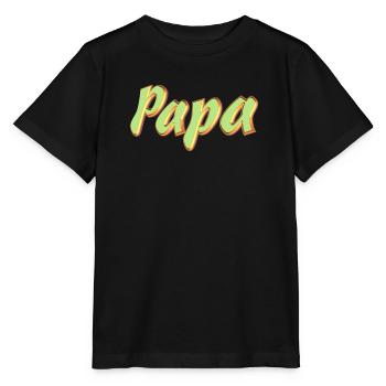 Nom de l’animal Papa Style 3D - T-shirt bio MINI CREATOR Stanley/Stella Enfant - noir - Devant - Mikhail (115cm)
