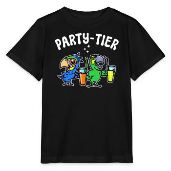 Parrot Statement Animal Lover Pet Bird - Stanley/Stella MINI CREATOR Kids’ T-Shirt - black - Front - Mikhail (115cm)