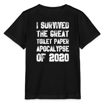 Toilet Paper Apocalypse - Stanley/Stella MINI CREATOR Kids’ T-Shirt - black - Front - Mikhail (115cm)