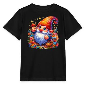 Gnome Goblin Elf - Stanley/Stella MINI CREATOR Kids’ T-Shirt - black - Front - Mikhail (115cm)